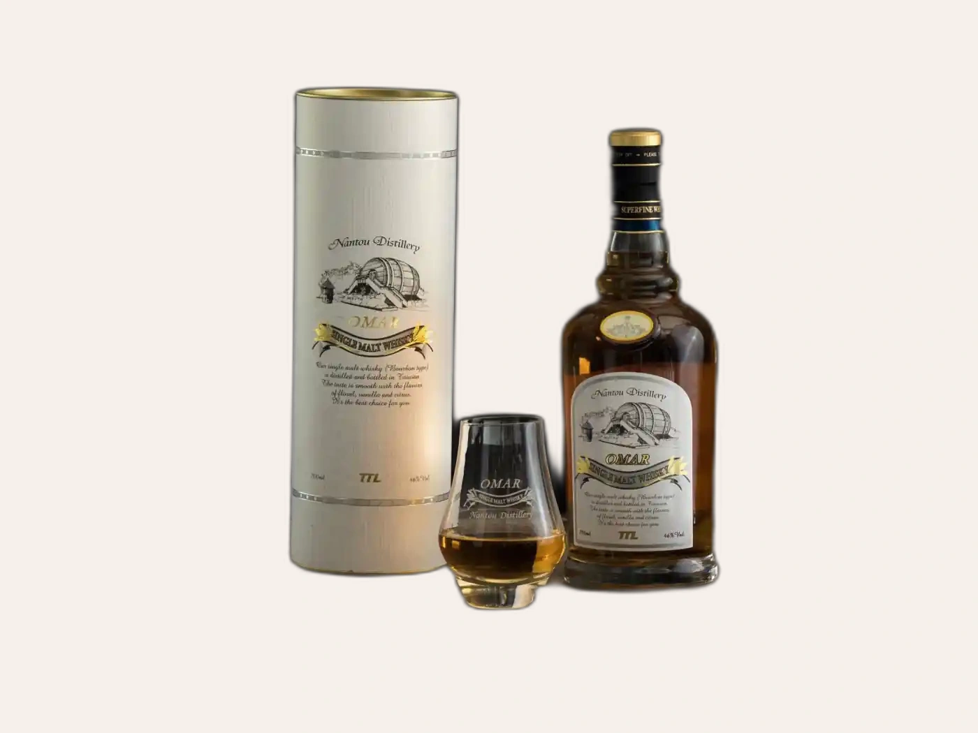 Whisky Omar Bourbon Cask Với Hương Vị Gỗ Sồi Đặc Trưng